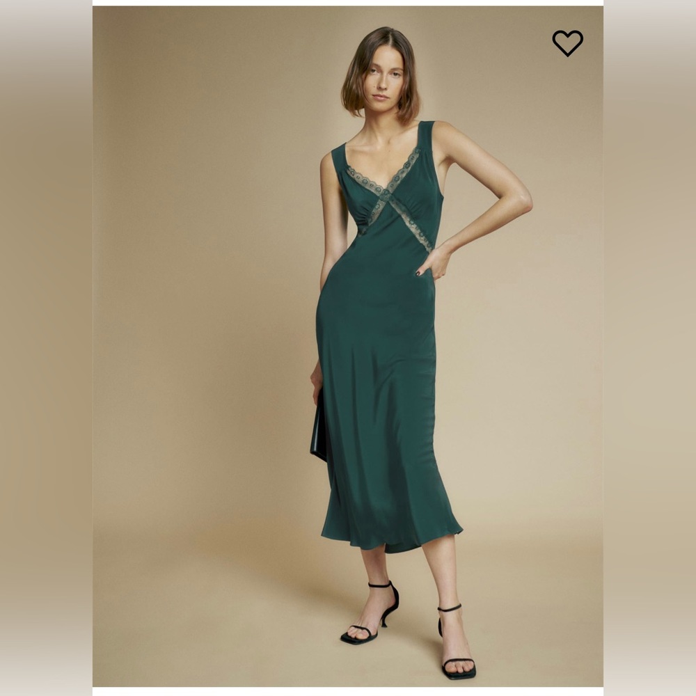NWT Reformation Provence Dress Forest